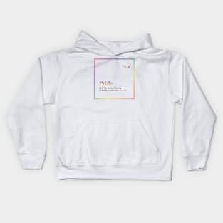 Subtle PRIDE Definition rainbow - White Kids Hoodie